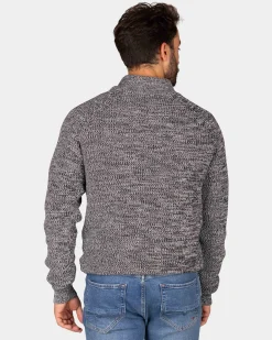 NZA New Zealand Auckland Navy katoenen trui met halve rits -