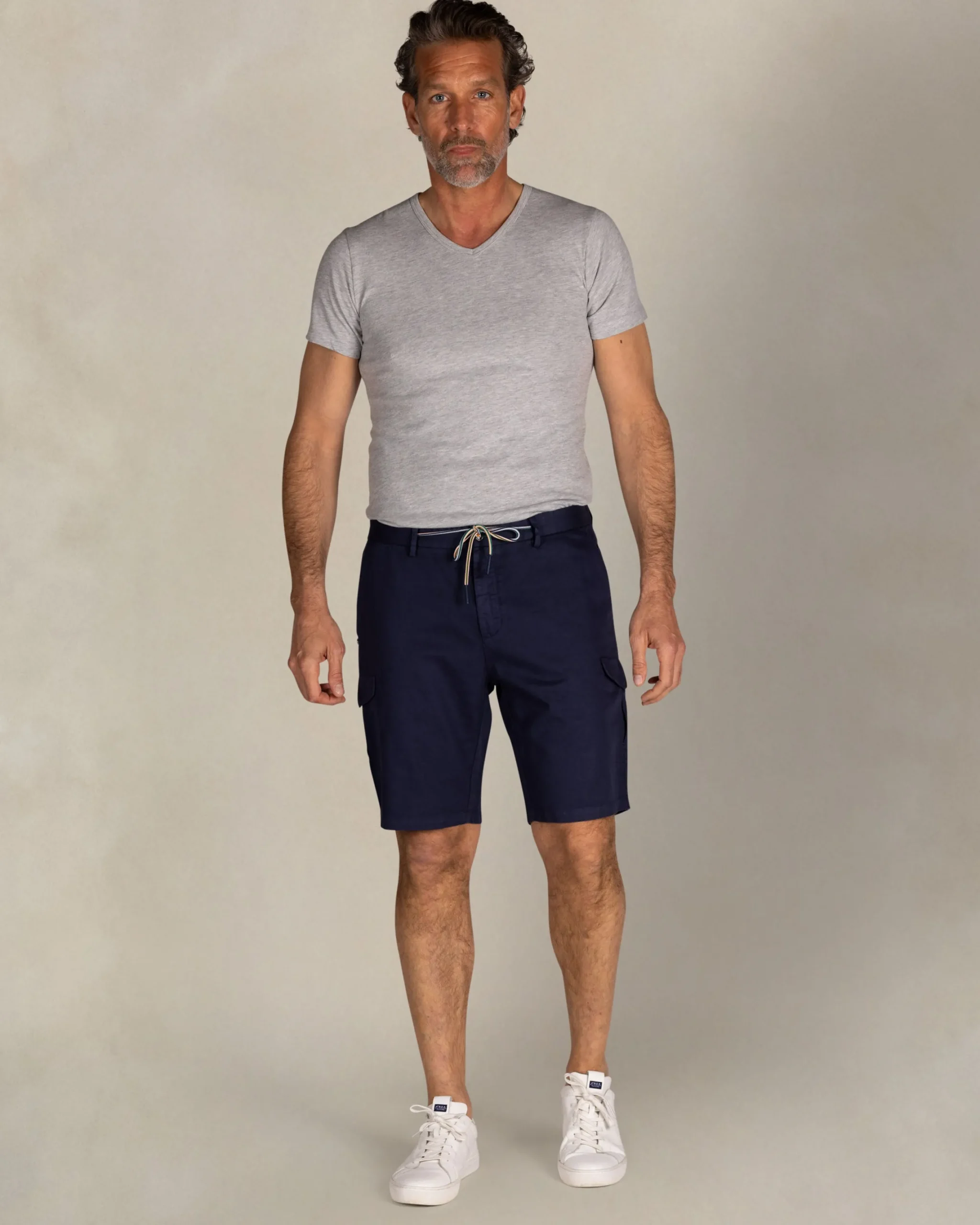 NZA New Zealand Auckland Navy linnen cargo shorts