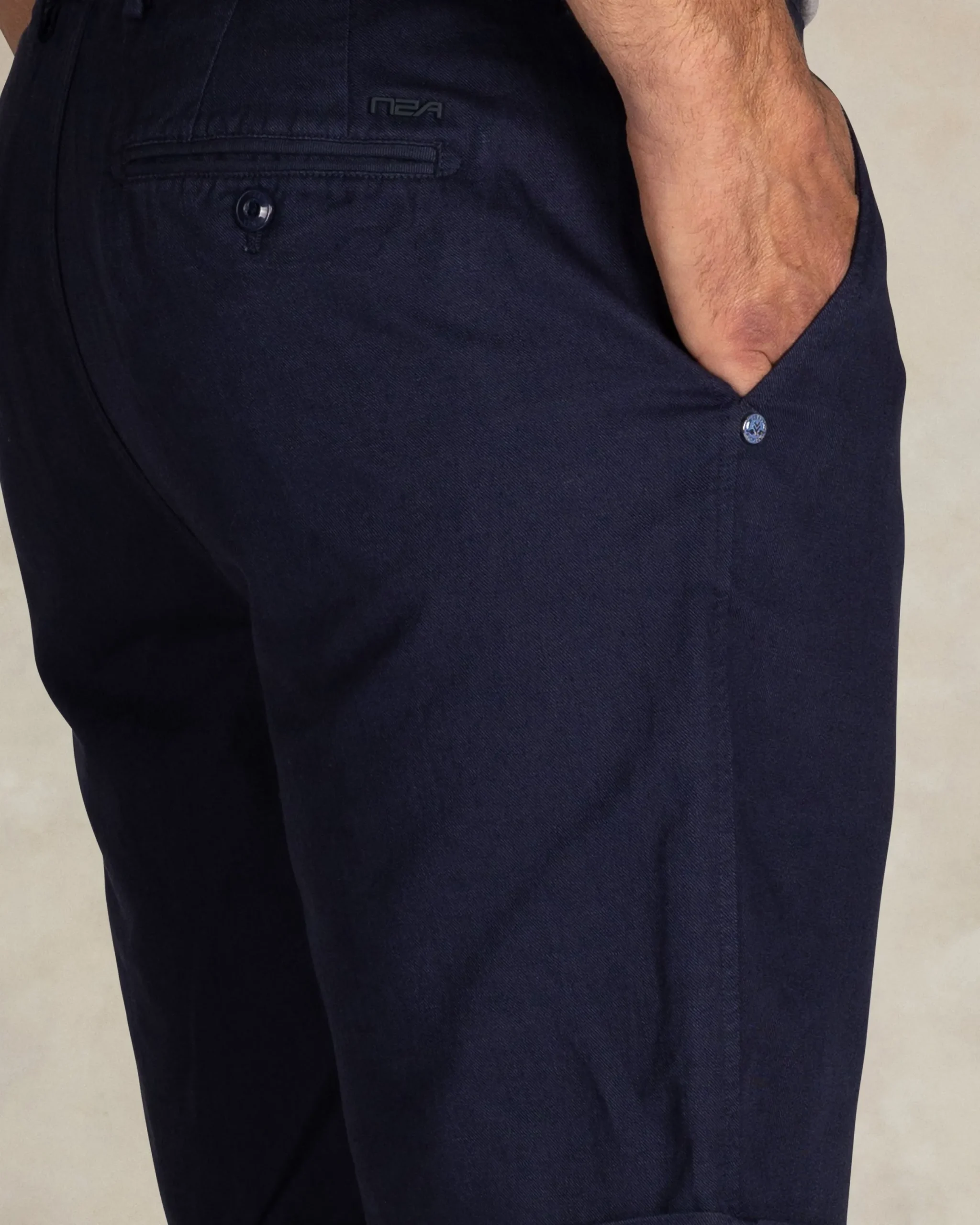 NZA New Zealand Auckland Navy linnen chino shorts