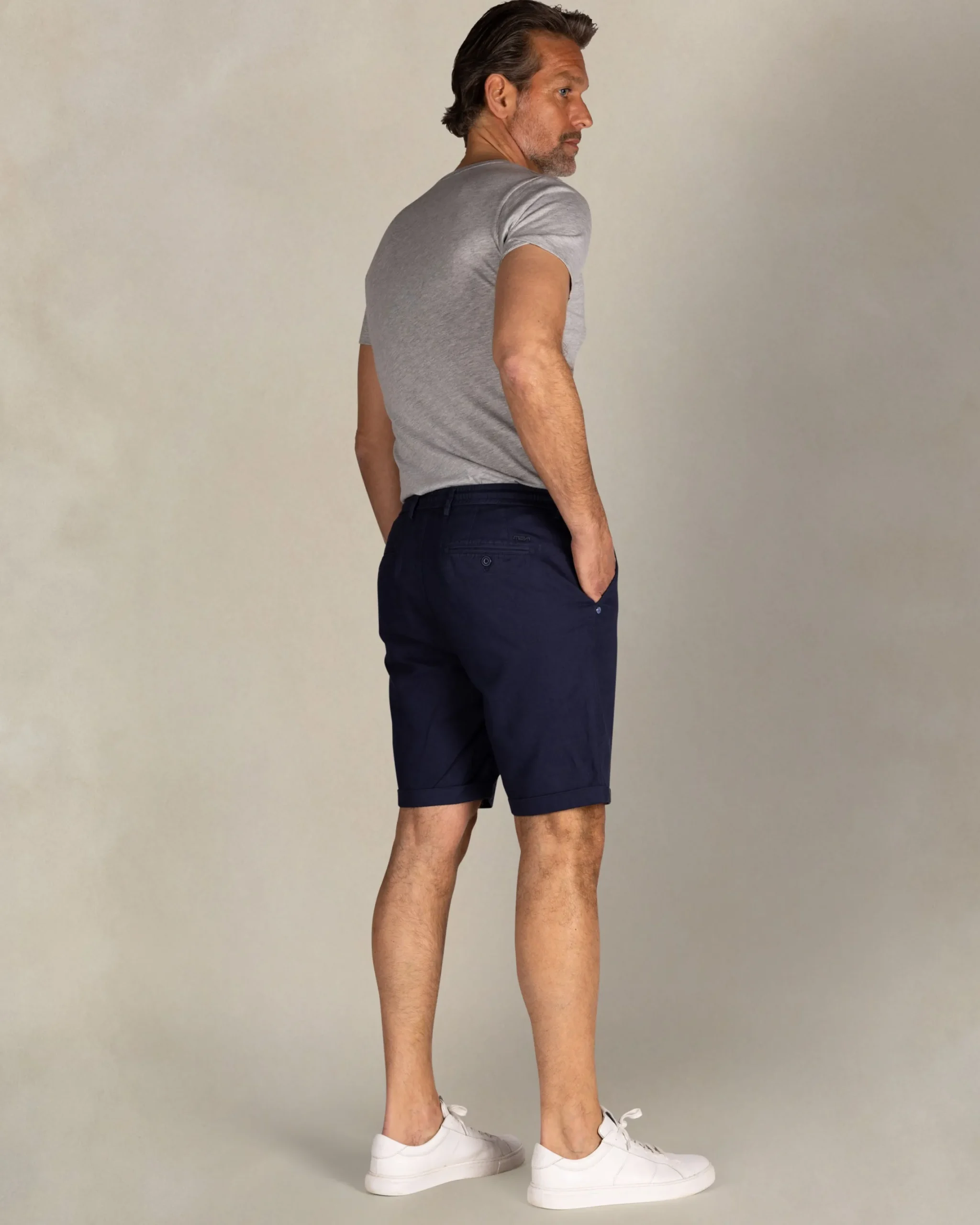 NZA New Zealand Auckland Navy linnen chino shorts