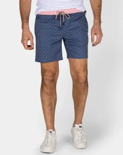 NZA New Zealand Auckland Navy zwembroek met print en lichtroze details