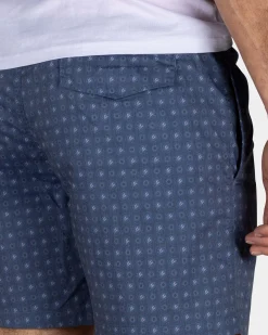 NZA New Zealand Auckland Navy zwembroek met print en lichtroze details