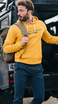 NZA New Zealand Auckland Okergele hoodie met logo -