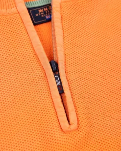 NZA New Zealand Auckland Oranje basis pullover met halve rits