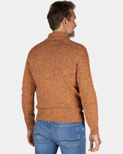 NZA New Zealand Auckland Oranje gebreide trui met halve rits -