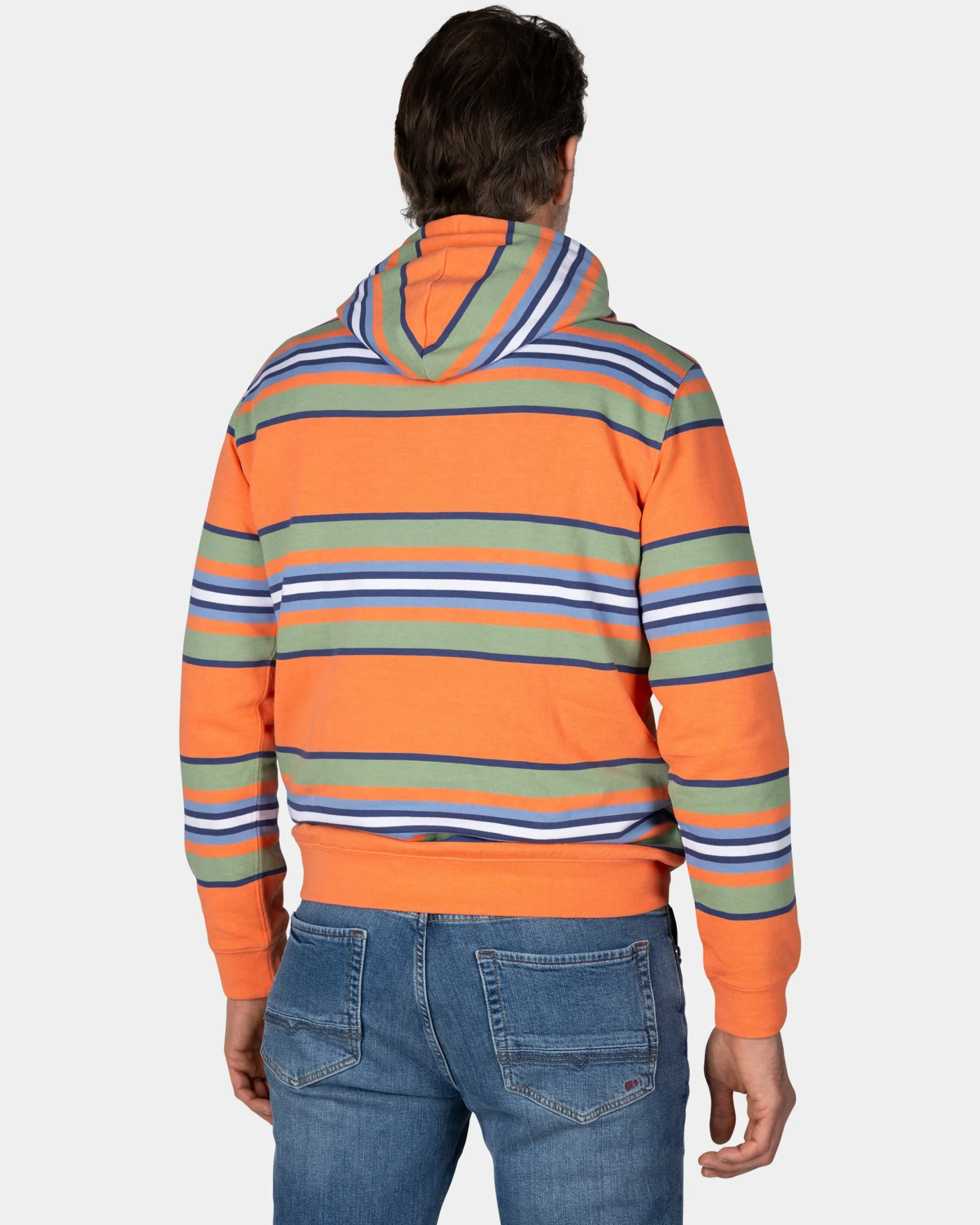 NZA New Zealand Auckland Oranje gestreepte hoodie