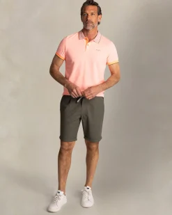 NZA New Zealand Auckland Oranje polo met gestreepte kraag