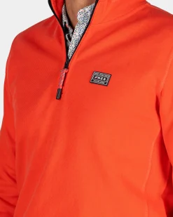 NZA New Zealand Auckland Oranje sweater met halve rits