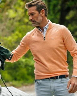 NZA New Zealand Auckland Oranje trui met halve rits