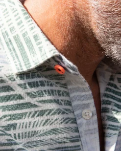 NZA New Zealand Auckland Overhemd met korte mouwen en bloemenprint legergroen -