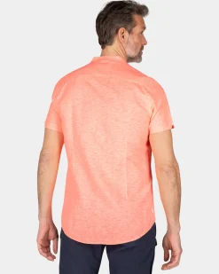 NZA New Zealand Auckland Overhemd zonder kraag met korte mouw -