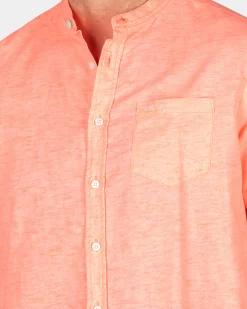 NZA New Zealand Auckland Overhemd zonder kraag met korte mouw -