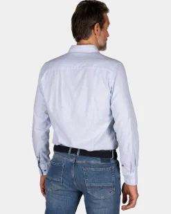 NZA New Zealand Auckland Pastelblauw effen katoenen overhemd