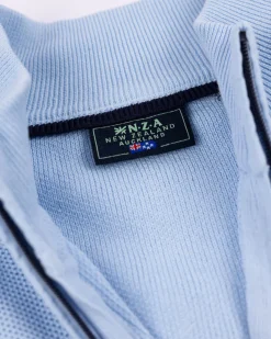 NZA New Zealand Auckland Pastelblauwe basis pullover met halve rits