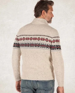 NZA New Zealand Auckland Pullover met halve rits van katoen en wol -