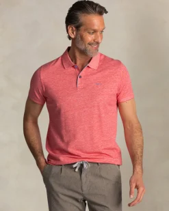 NZA New Zealand Auckland Rode effen polo met katoen en linnen