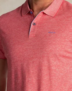 NZA New Zealand Auckland Rode effen polo met katoen en linnen