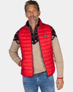 NZA New Zealand Auckland Rode gewatteerde bodywarmer -