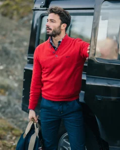 NZA New Zealand Auckland Rode trui met knoopssluiting -