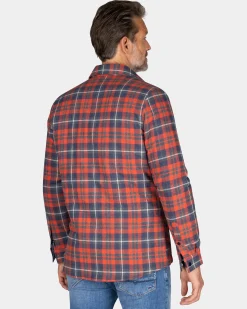 NZA New Zealand Auckland Roodgeruit flannellen gewateerd overhemd -