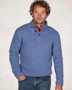 NZA New Zealand Auckland Trui met halve knooppsluiting van wolmix -