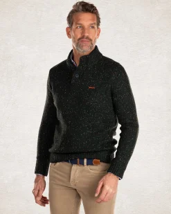 NZA New Zealand Auckland Trui met halve knooppsluiting van wolmix -