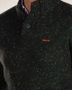 NZA New Zealand Auckland Trui met halve knooppsluiting van wolmix -