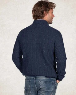 NZA New Zealand Auckland Trui met halve rits van wol en katoen -