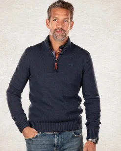 NZA New Zealand Auckland Trui met halve rits van wol mix -