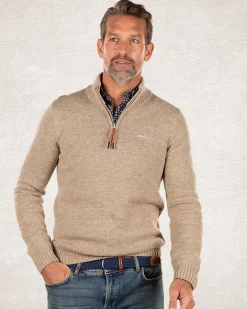 NZA New Zealand Auckland Trui met halve rits van wol mix -