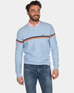 NZA New Zealand Auckland Trui met ronde hals lichtblauw -