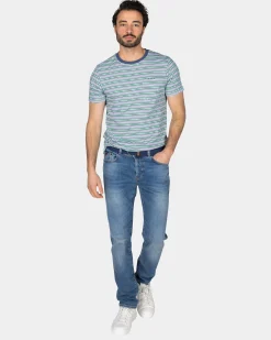 NZA New Zealand Auckland T-shirt met blauwe strepen