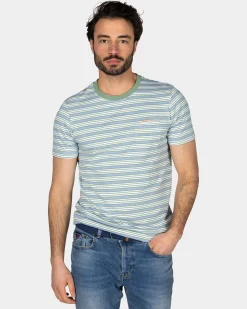 NZA New Zealand Auckland T-shirt met groene strepen