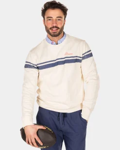 NZA New Zealand Auckland Witte sweater met blauwe streep -