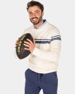 NZA New Zealand Auckland Witte sweater met blauwe streep -