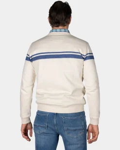 NZA New Zealand Auckland Witte trui met lichtblauwe strepen