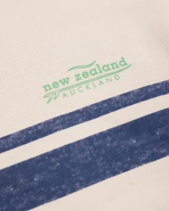 NZA New Zealand Auckland Witte trui met lichtblauwe strepen
