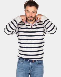 NZA New Zealand Auckland Witte trui met strepen -