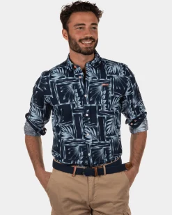 NZA New Zealand Auckland Woodville navy overhemd -