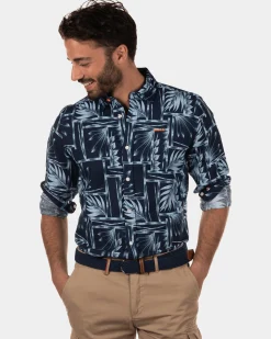 NZA New Zealand Auckland Woodville navy overhemd -