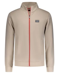 NZA New Zealand Auckland Zandkleurig vest met rode accenten -